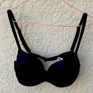 VICTORIA’S SECRET PINK Wear Everywhere Lightly Lined BLACK Bra 36C